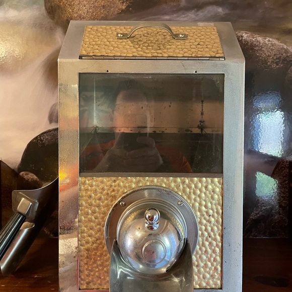 Rare Vintage 1970s Hammered Copper Coffee Bean Dispencer - Picture 1 of 8